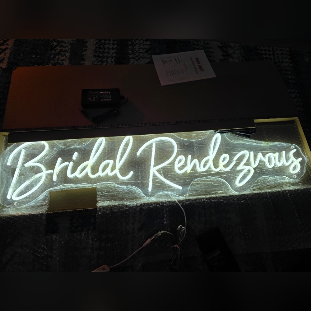 Custom White LED Neon Script Sign
